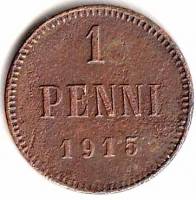 (1915) Монета Финляндия 1915 год 1 пенни    VF